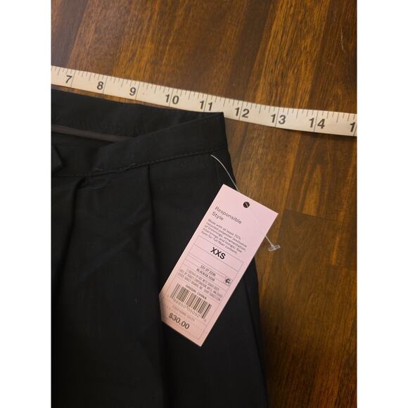 Wild Fable Low-Rise Wide Leg Trousers Black XXS Y2K Baggy Style Pants - Picture 2 of 7